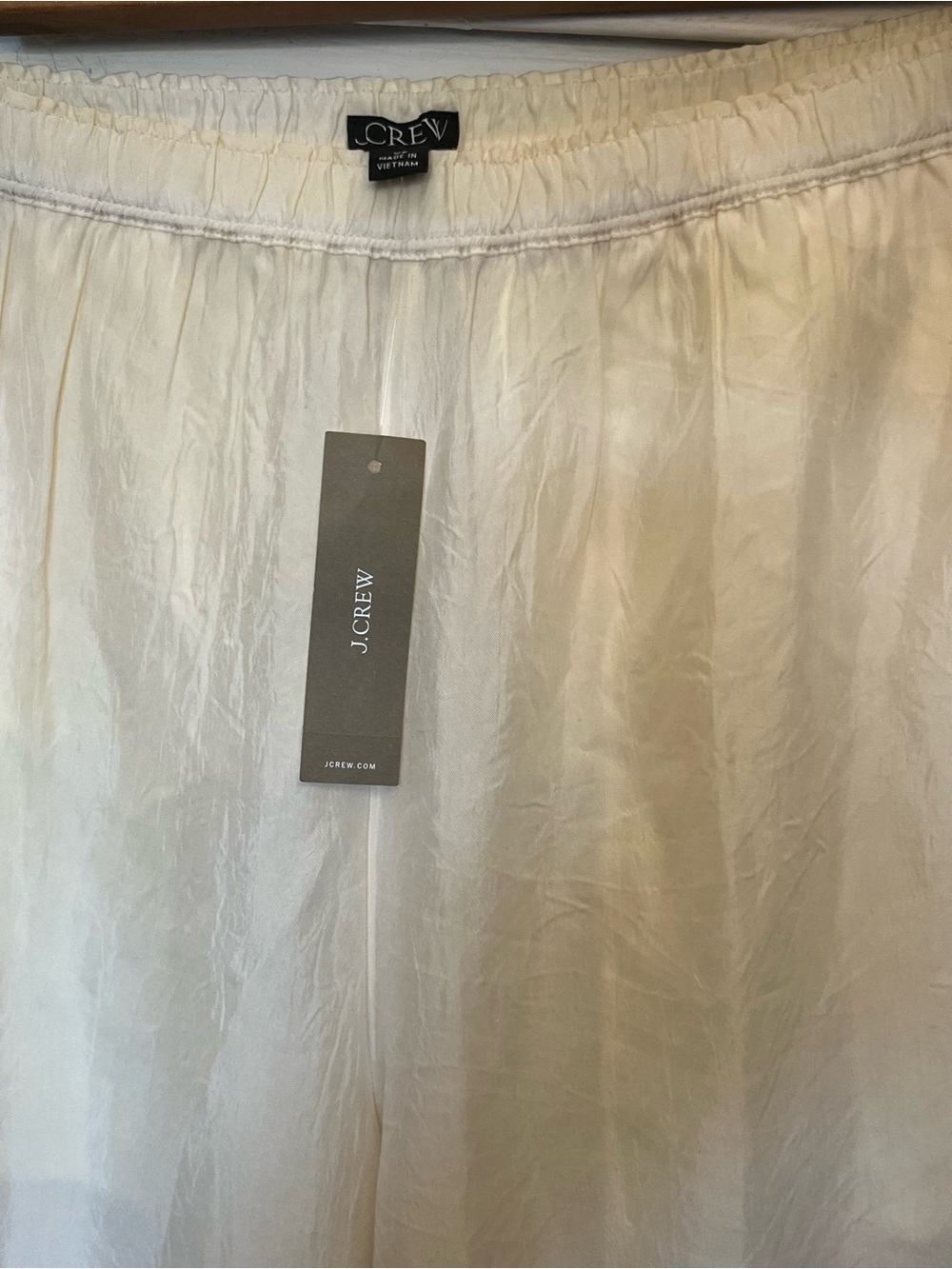 J.CREW Women's Cosmo Stratus Wide Leg Pants. Size XS Yellow/White NWT - Picture 2 of 7